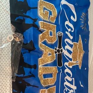 Blue and Gold Graduation Banner